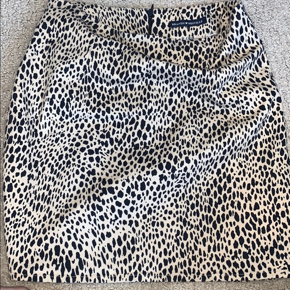 Brandy Melville Leopard Mini Pencil Skirt